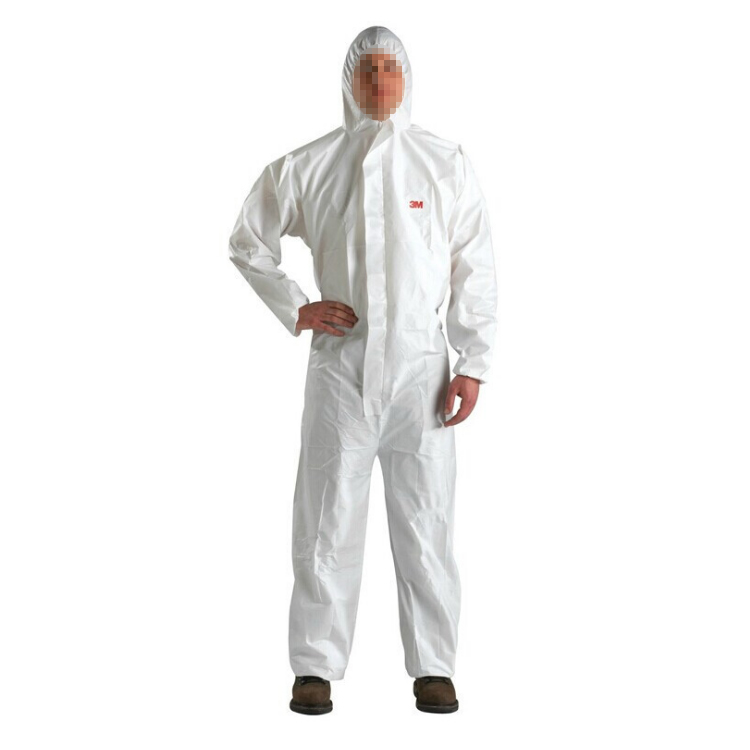 3M 4510白（bái）色帶帽連體防護服